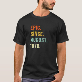 T-shirt 44e anniversaire Epic depuis août 1978 44 ans
