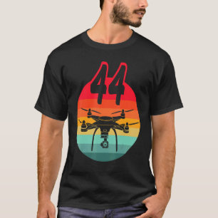T-shirt 44e Anniversaire I Télécommande Rétro Drones Avec 