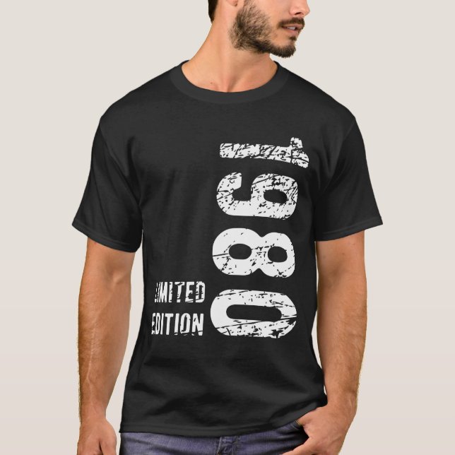 T-shirt 44th Birthday Gift 1980 Limited Edition 44 Ans (Devant)