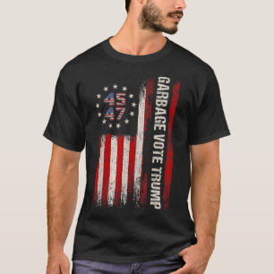 T-shirt 45 47 Élection Trump 2024 Drapeau américain Garbyg