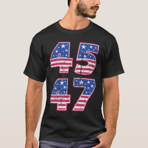 T-shirt 45 47 Président Patriote Trump Deux Fois Dans Une