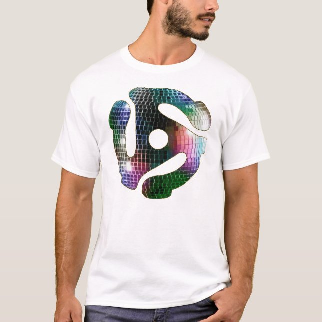 T-shirt 45 adaptateur record - boule de miroir (Devant)