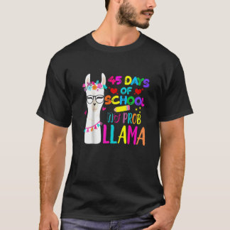 T-shirt 45 Jours D'école Enseignant Pas De Problème Lama F
