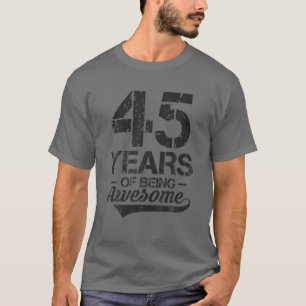 T-shirt 45E Anniversaire 45 Ans Vintage 45 Ans De Bei