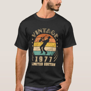 T-shirt 45E Anniversaire Cadeaux Saxophone Player 1977 Jaz