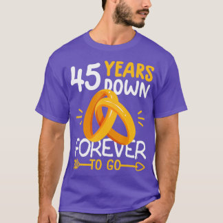 T-shirt 45e anniversaire de mariage couple de jumelage de 