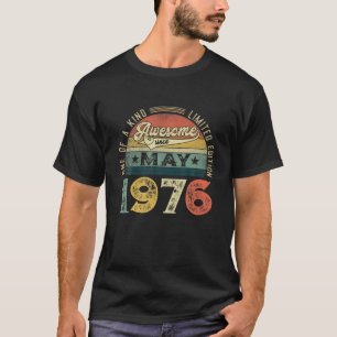 T-shirt 45E Anniversaire Décorations Mai 1976 Hommes Femme