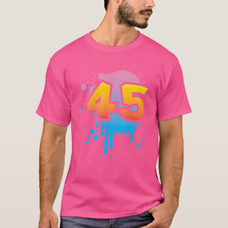 T-shirt 45E Anniversaire Présent Hommes Femmes Cool Spray 