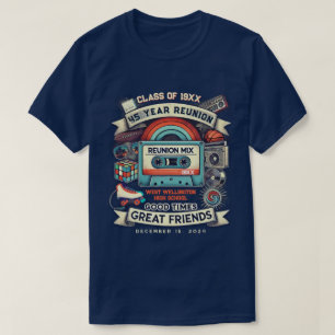 T-shirt 45e Réunion Rétro 80s Pop Culture Classe de [Année