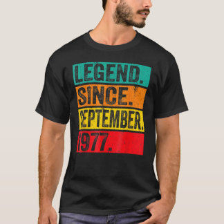 T-shirt 46 Ans Légende depuis septembre 1977 46th Bir