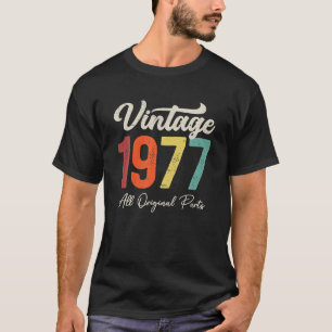 T-shirt 46 ans Vintage 1977 46e anniversaire Décoration