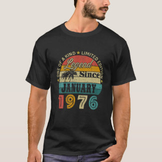 T-shirt 46E Anniversaire 46 Ans Légende Rétro Depuis Janu