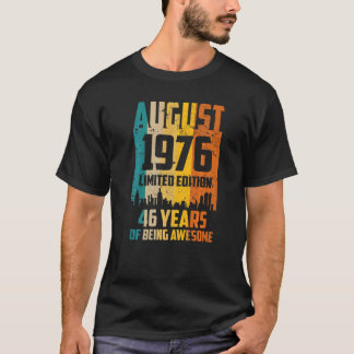 T-shirt 46e anniversaire 46 ans stupéfiant depuis août 197
