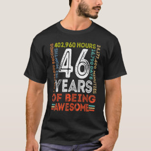 T-shirt 46e anniversaire Awesome 46 ans Retro Vintage 5