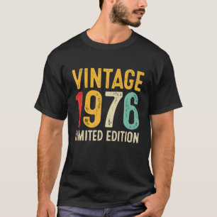 T-shirt 46e cadeau d'anniversaire 46 ans Vintage 1976