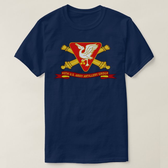 T-shirt 46e Groupe d'artillerie w Br Ruban (Design devant)