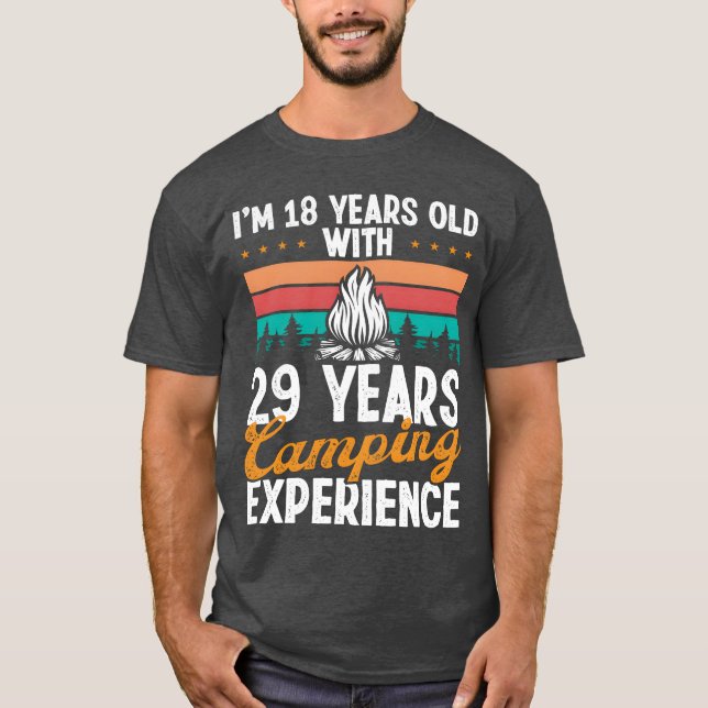 T-shirt 47 Year Old Camper Mountains Camping 47 Birthday g (Devant)