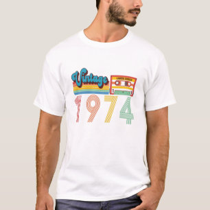 T-shirt 47e anniversaire Vintage Retro 1974 Bande de casse