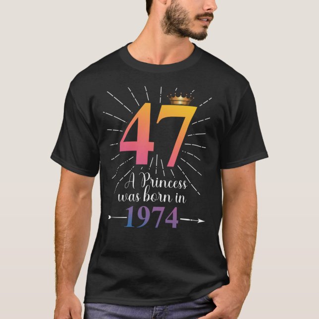 T-shirt 47e cadeau d'anniversaire 47 ans (Devant)