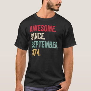 T-shirt 48e anniversaire 48 ans stupéfiant depuis septembr