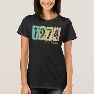 T-shirt 48e anniversaire Dames Mens 48 ans 1974 4