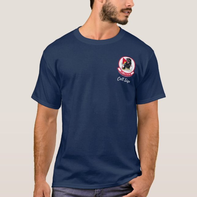 T-shirt 494th FS avec F-15E - (couleur foncée) (Devant)