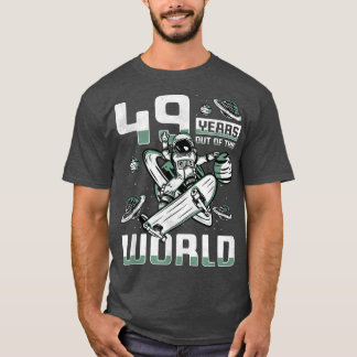 T-shirt 49 Années De Ce Monde, 49E Anniversaire Patineur A