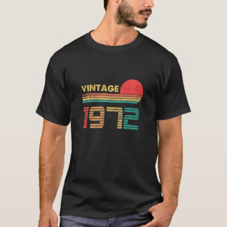 T-shirt 49 Ans Anniversaire Classique Vintage Né En 1972