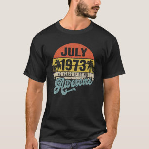 T-shirt 49 Year Old Awesome Since avril 1973 49th Birthda