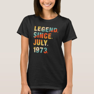 T-shirt 49e anniversaire 49 ans légende depuis juillet 197