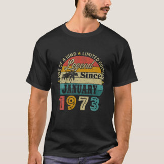 T-shirt 49E Anniversaire 49 Ans Légende Rétro Depuis Janu