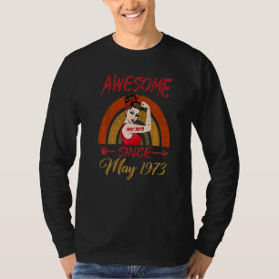 T-shirt 49e anniversaire Reine stupéfait depuis mai 1973 A