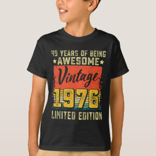 T-shirt 49e anniversaire Vintage 1976 49 ans Décor Anniver