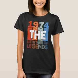 T-shirt 49ème Anniversaire Chemise Née En 1974 Anniversair