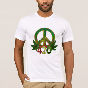 T-shirt 4 20 Rasta Paix Herbe