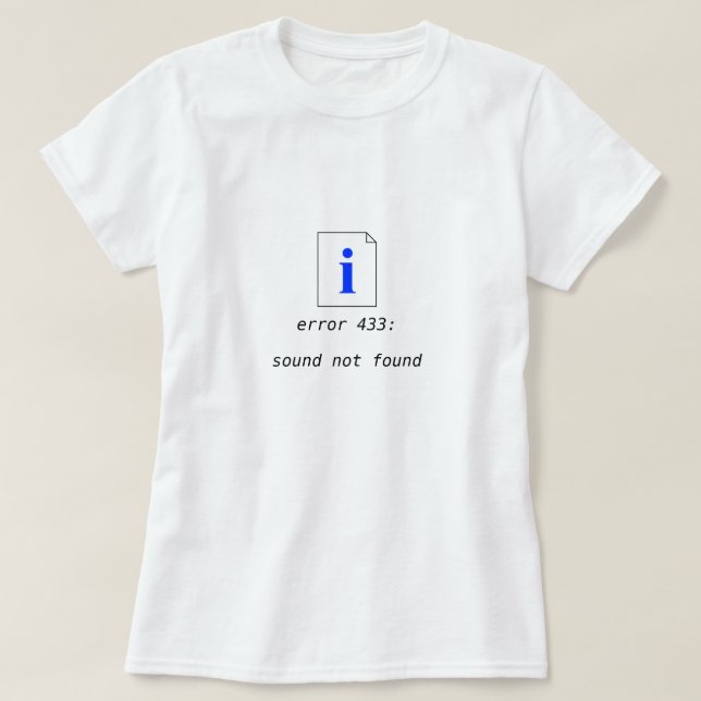 T-shirt 4' 33" chemise (Design devant)