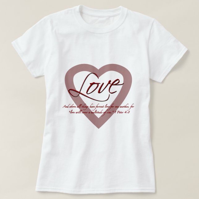 T-shirt 4:8 de Peter de l'amour 1 (Design devant)