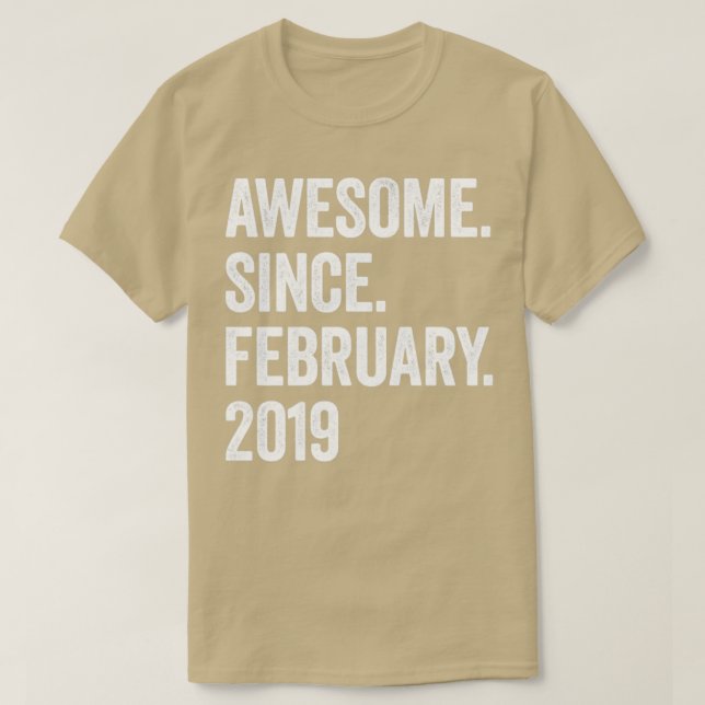T-shirt 4 Années stupéfiantes depuis février 2019 4e anniv (Design devant)
