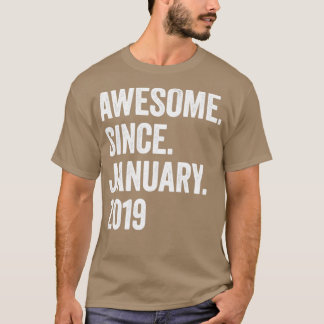 T-shirt 4 Années stupéfiantes depuis Janvier 2019 4ème ann