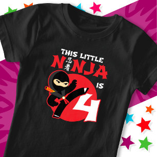 T-Shirt 4 Anniversaire 4 Anniversaire Enfants Party Little