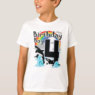 T-shirt 4 Anniversaire Boy & Killer Whale comme costume de