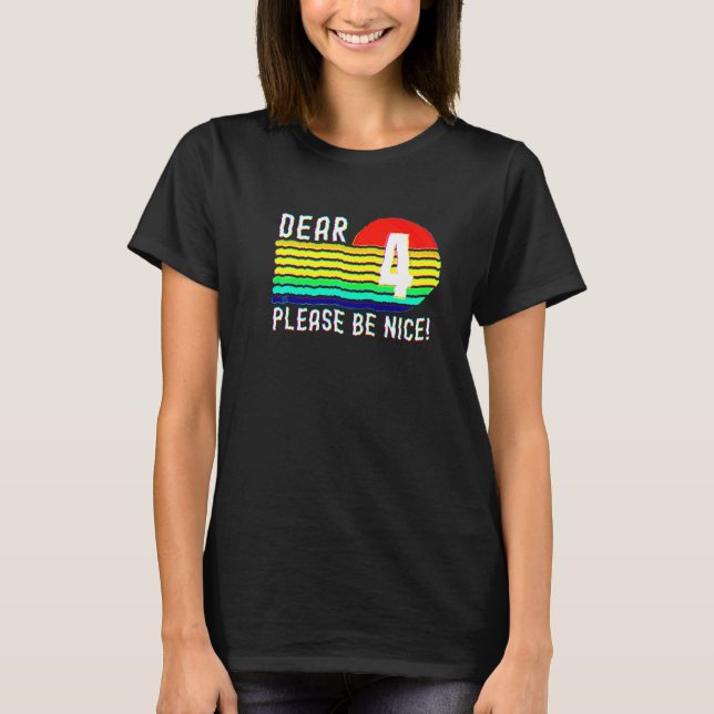 T-shirt 4 Anniversaire Rétro Son 4ème anniversaire (Devant)
