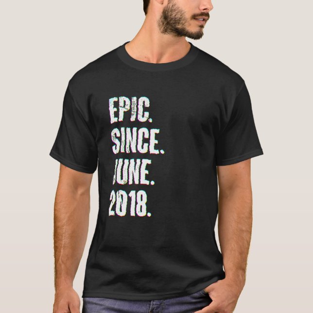 T-shirt 4 Ans 4ème anniversaire Epic depuis Juin 2018 (Devant)