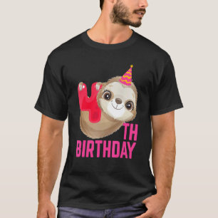 T-shirt 4 Ans 4ème Anniversaire Mignon Amoureux de Paresse