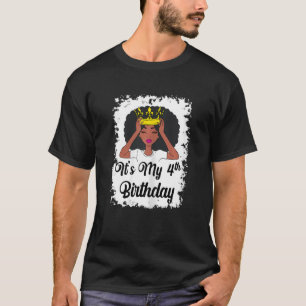 T-shirt 4 Ans Black Melanin Femmes Fille C'est Mon 4e B
