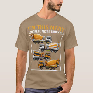 T-shirt 4 ans Im This Many Concret Mixer Truck 4th B