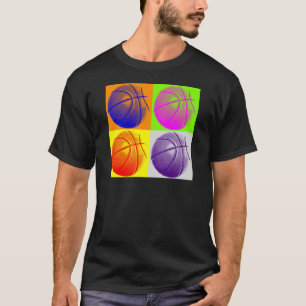 T-shirt 4 couleurs Pop Art Basketball