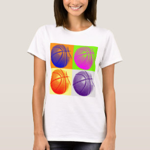 T-shirt 4 couleurs Pop Art Basketball