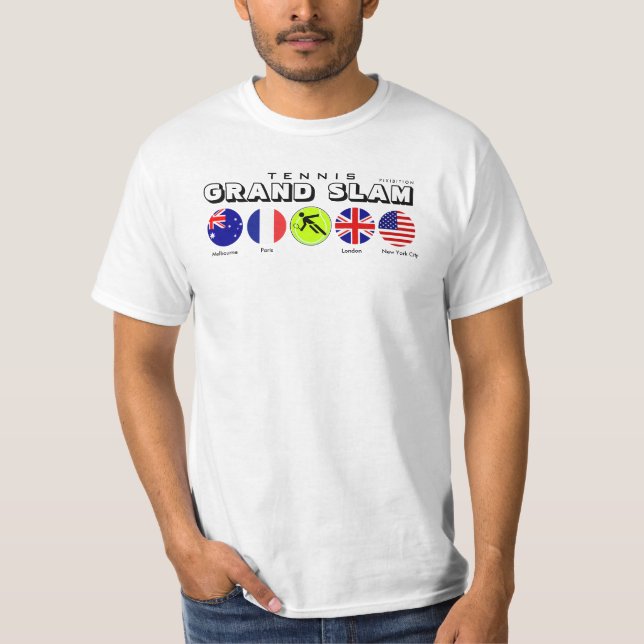 T-shirt 4 de Grand Chelem de tennis (Devant)