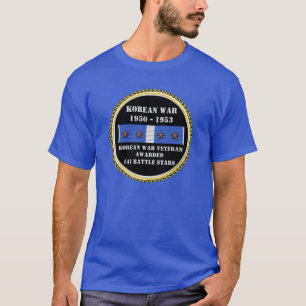 T-SHIRT 4 ÉTOILES DE BATAILLE VÉTÉRAN DE GUERRE CORÉENNE